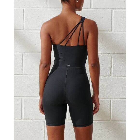Abercrombie & Fitch Pants - YPB Abercrombie and Fitch sculptLUX One-Shoulder Strappy Back Romper Jumper